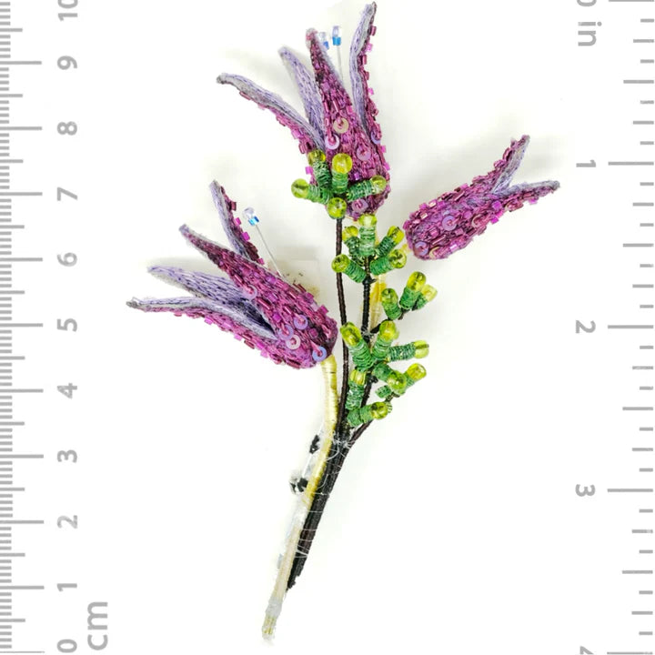 Violet Limodore Boutonniere Pin