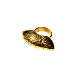 Silk Cocoon Hollow Form Ring Brass