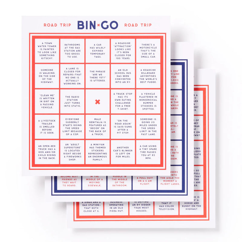 Bin-go Survive A Vacation: Game Cards for Road Trips & Air Travel