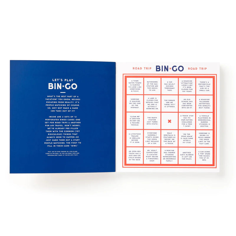 Bin-go Survive A Vacation: Game Cards for Road Trips & Air Travel