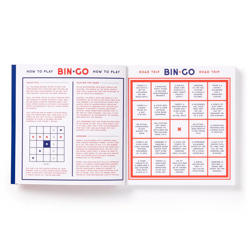 Bin-go Survive A Vacation: Game Cards for Road Trips & Air Travel