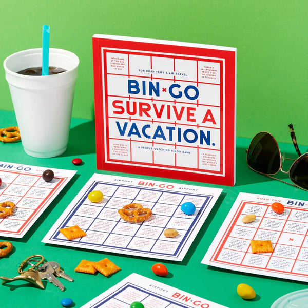 Bin-go Survive A Vacation: Game Cards for Road Trips & Air Travel