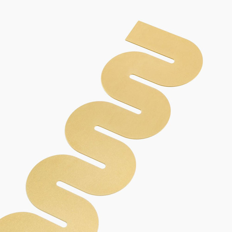 Brass Bookmark in Wave