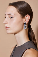 Panorama Link Earrings in Black
