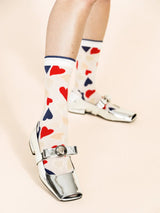 Terrazzo Hearts Sheer Crew - Two Colors