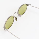 Rio in Matte Silver Titanium with Light Green Lenses
