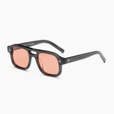 Dillinger | Onyx Acetate with Apricot Lenses