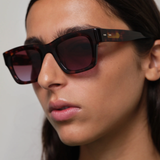 Nebula in Dark Havana Acetate with Sunset Gradient Lenses