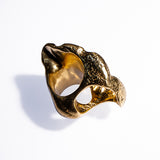 Adder Stone Ring Brass, Large