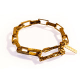 Alata Box Chain Lock Bracelet Brass
