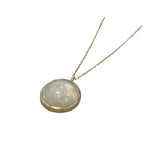 Roman Tyche Medallion Necklace - Bronze / Rock Crytstal