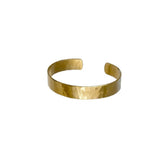 Wide Hammered Cuff | Brass