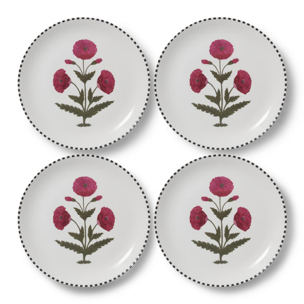 Good Earth Blooming Poppies Dinner Plate Set