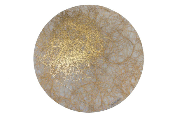 Large Round Placemat - Gold Thread