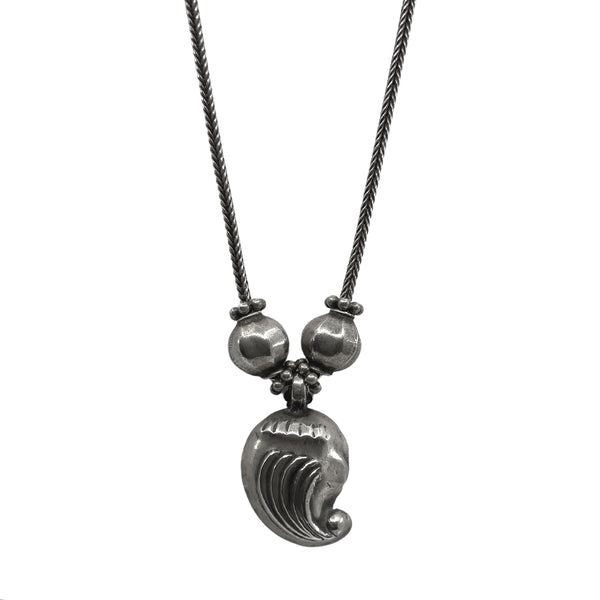 Silver Paisley Necklace