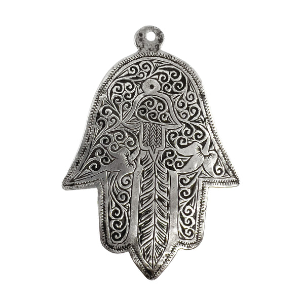 Pointed Silver Hamsa