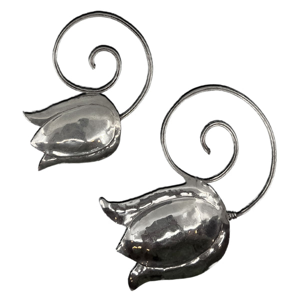 Silver Tulip Brooches