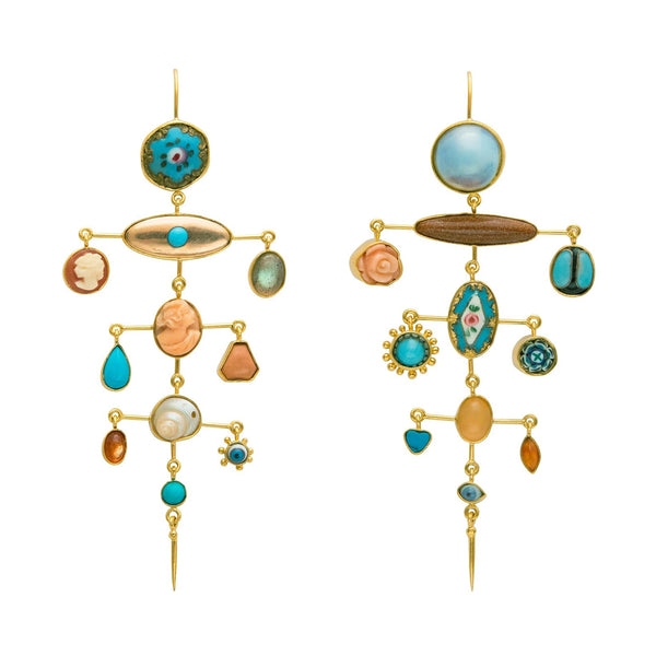 Multilayer Balance Victorian Drop Earrings
