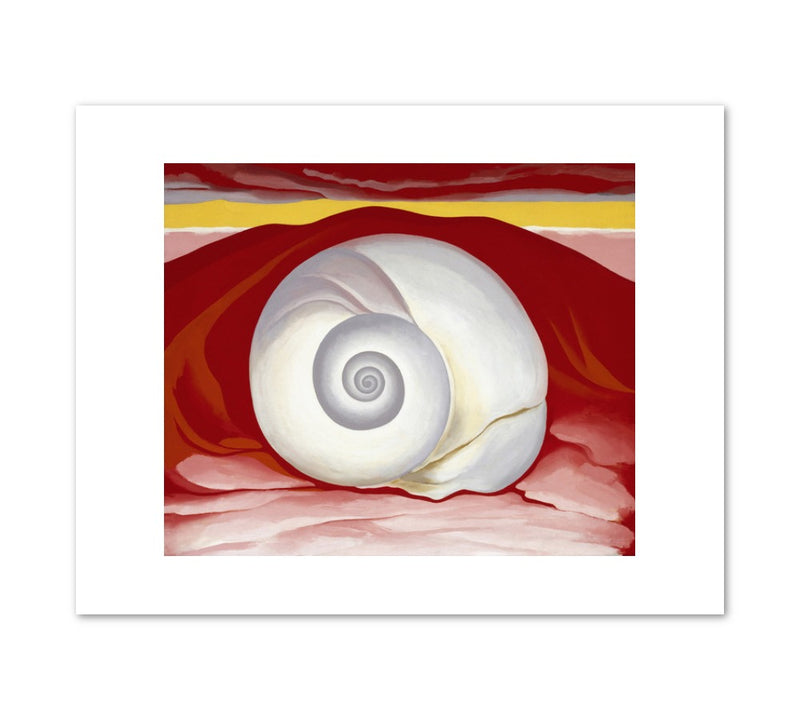 Georgia O'Keeffe "Red Hill and White Shell" Print