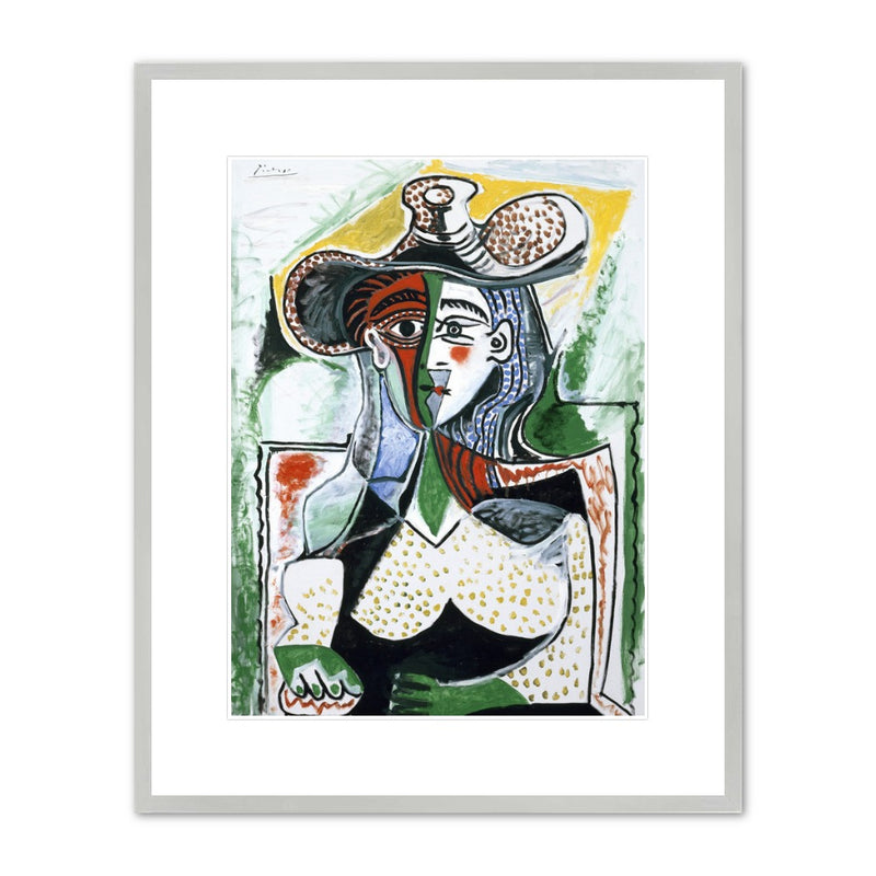 Pablo Picasso “Woman with a Large Hat” Framed Print