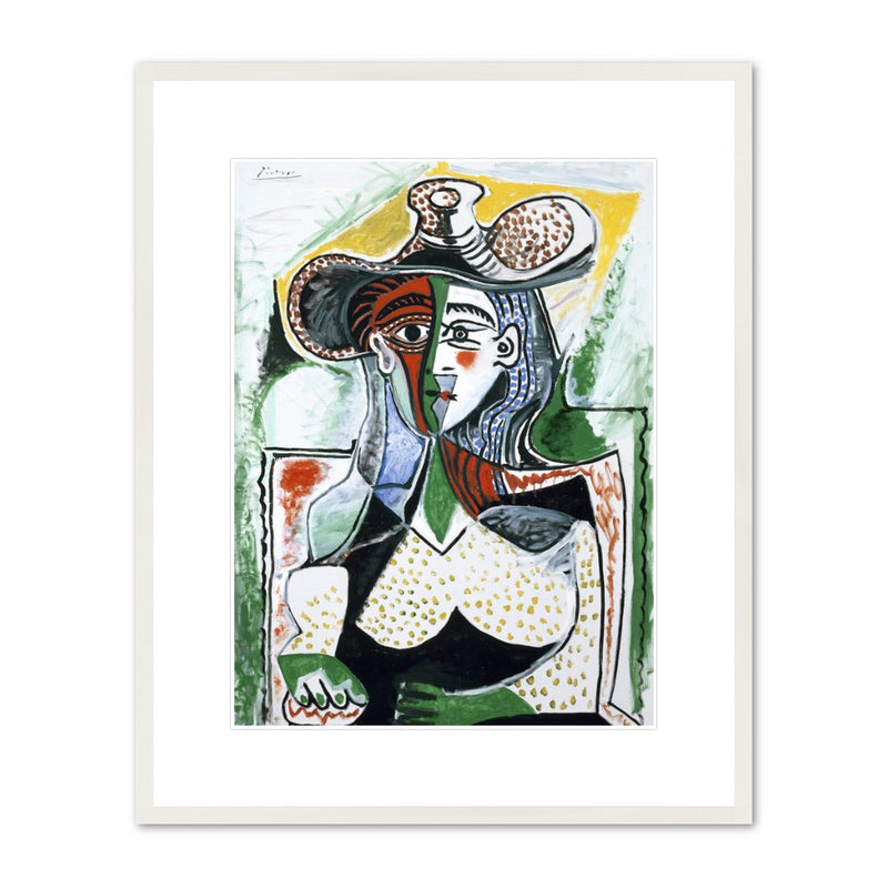 Pablo Picasso “Woman with a Large Hat” Framed Print