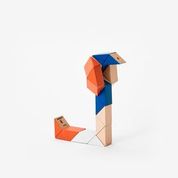 Block Snake Blue Pink Small