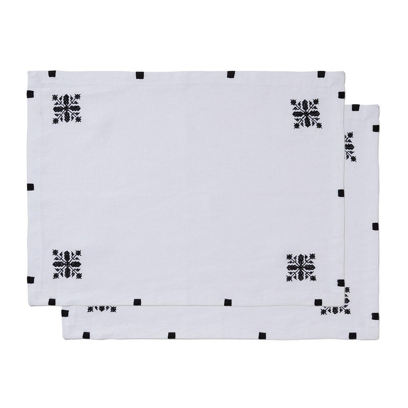AlNour Moroccan Motif Embroidered Placemat Set