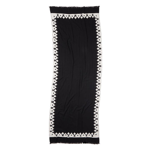 Kashmir Loom Chain Stitch Kashmiri Oversize Wool Shawl