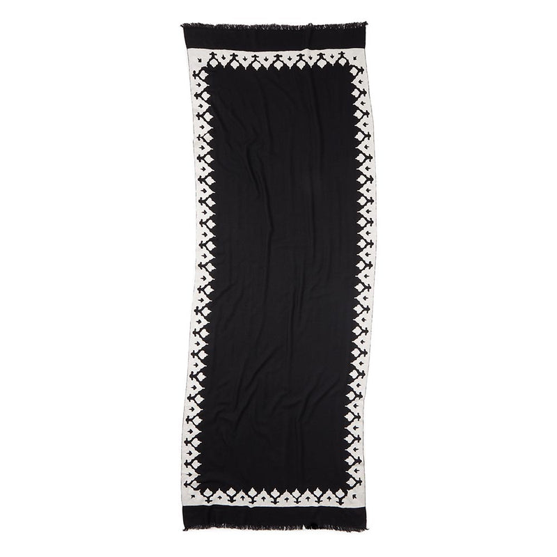 Kashmir Loom Chain Stitch Kashmiri Oversize Wool Shawl
