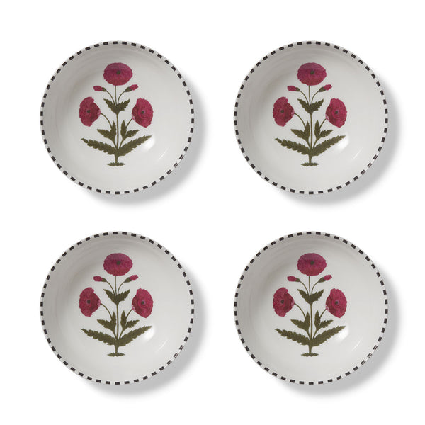 Good Earth Blooming Poppies Bowl Set